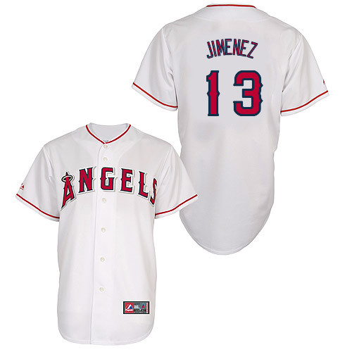 Luis Jimenez #13 Youth Baseball Jersey-Los Angeles Angels of Anaheim Authentic Home White Cool Base MLB Jersey